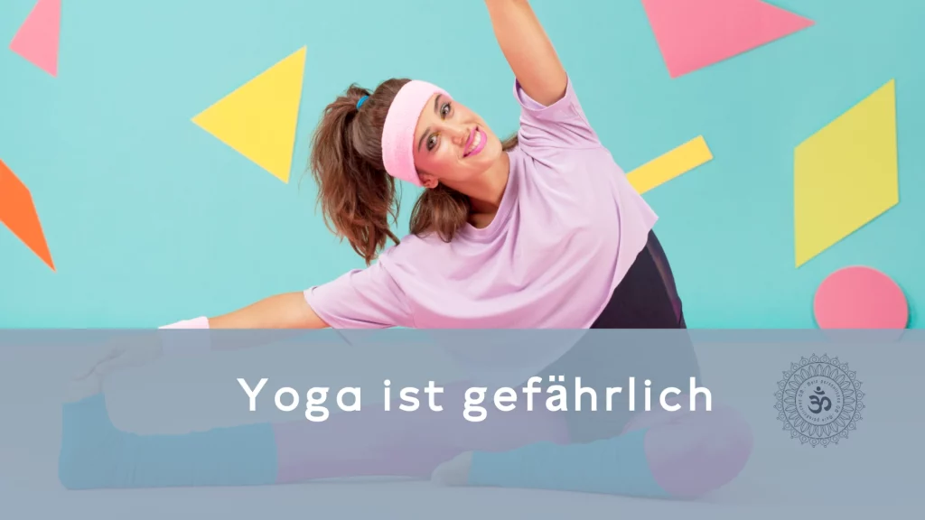 80er-Jahre Yogini macht eine sitzende, seite Vorbeuge